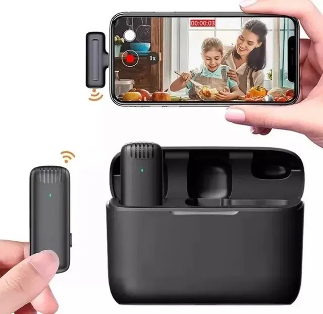 Ulanzi J12 Microfone de Lapela Sem Fio Android Tipo C - 2 Mics - Foto 5