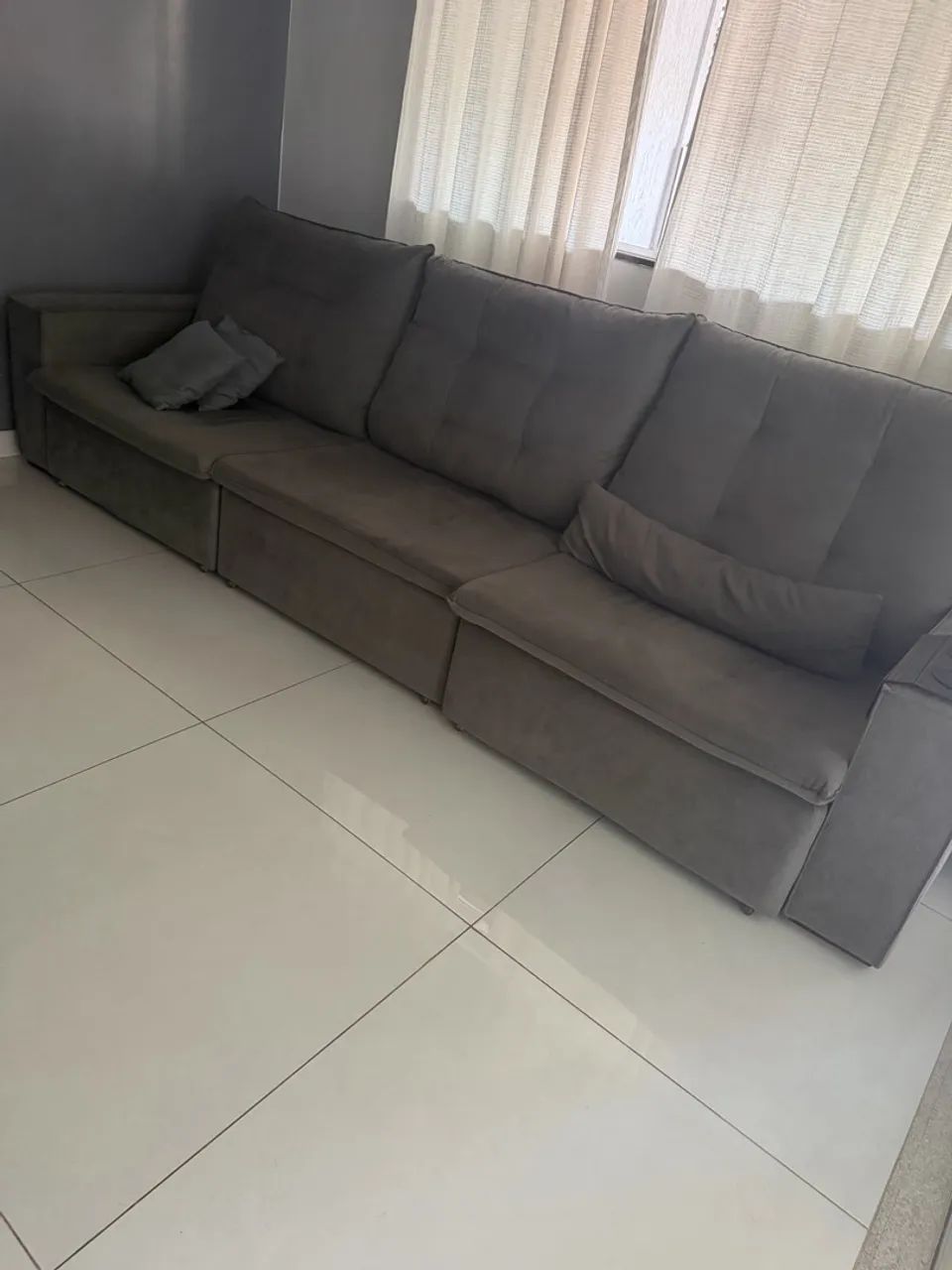 Sofá retrátil e reclinável grande  - Foto 3