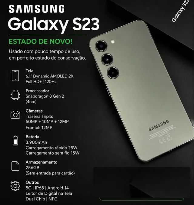 Smartfone SAMSUNG S23 verde 256gb - Foto 4