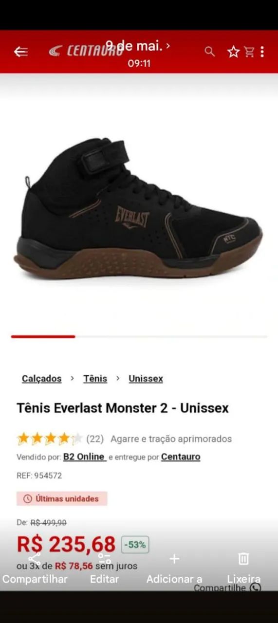 Tenis everlast 35 nunca usado - Foto 2