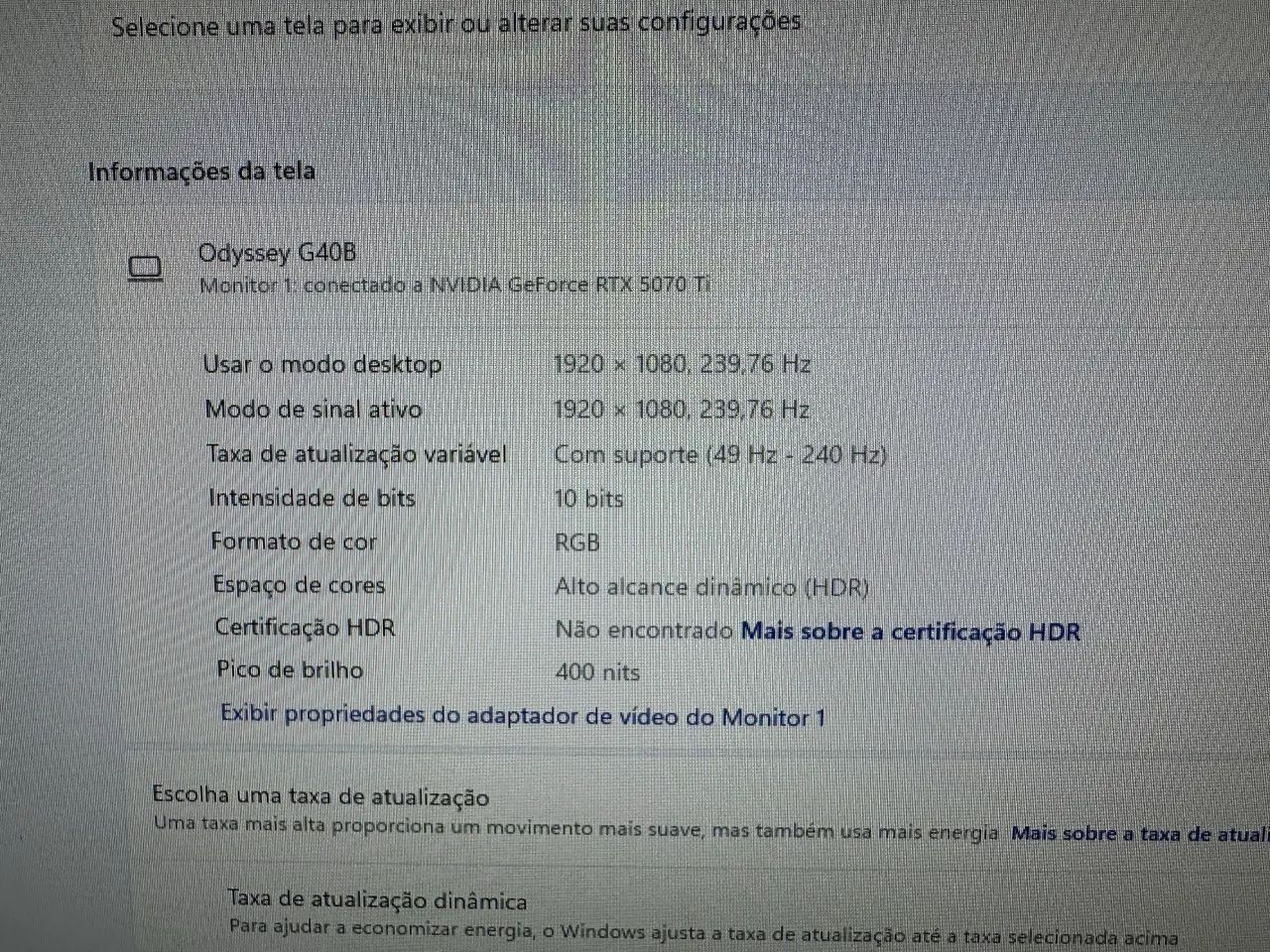 Vendo Monitor 240hz Samsung Odyssey G40 25 polegadas - Foto 4