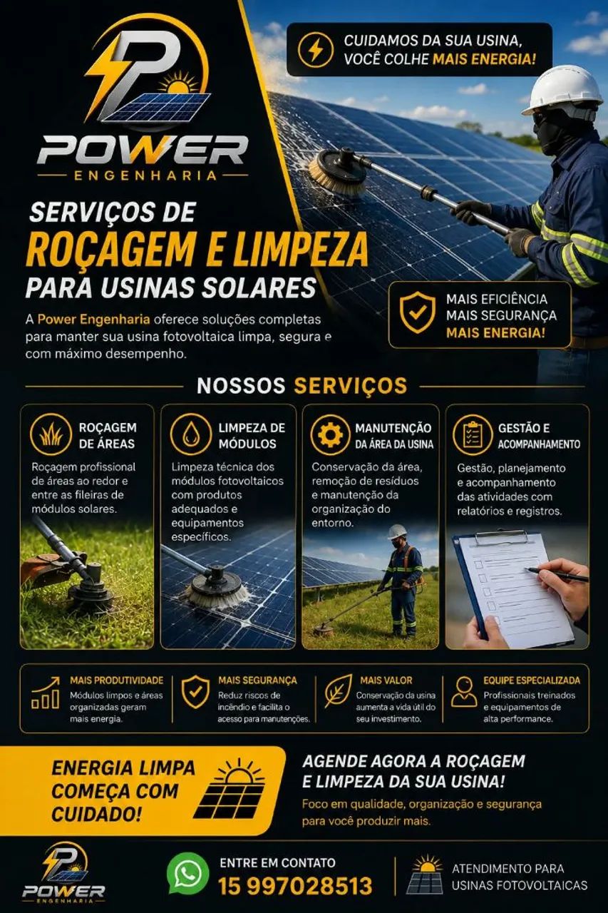 Limpeza de placa Solar ?