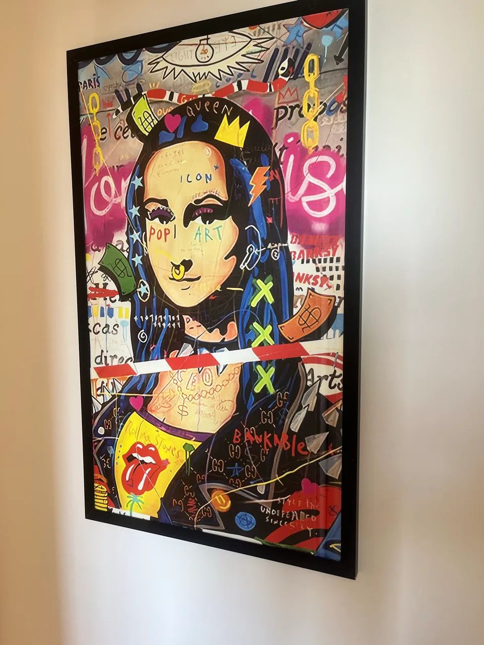 Quadro com moldura e vidro 