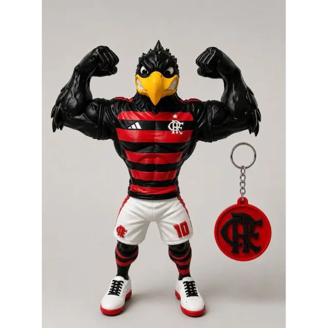 Mascote do Flamengo Urubu + Chaveiro 