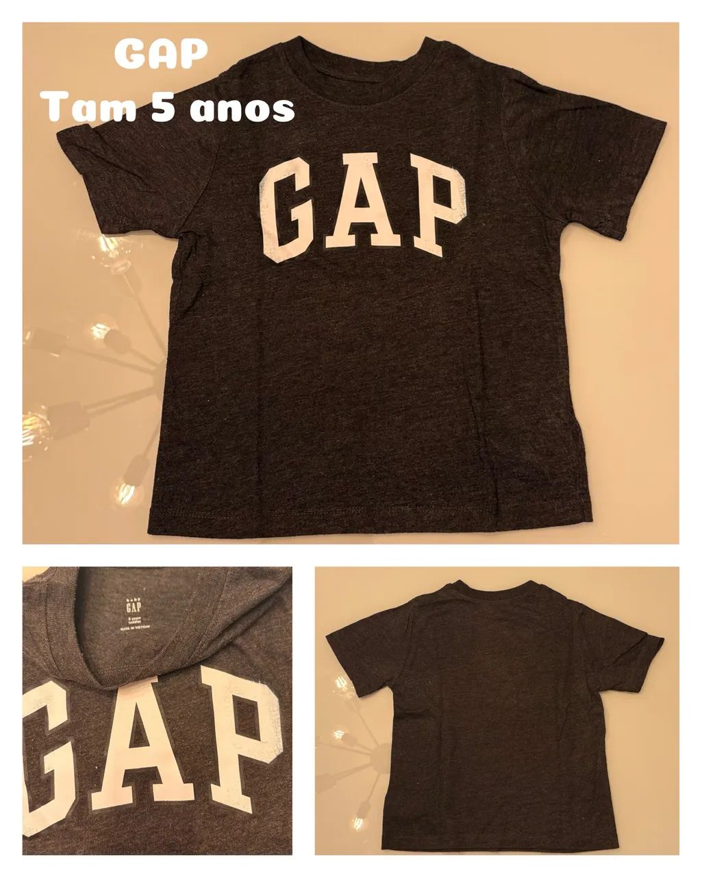 Lote camisetas e bermudas da GAP e 1 bermuda da Zara infantil - Foto 2