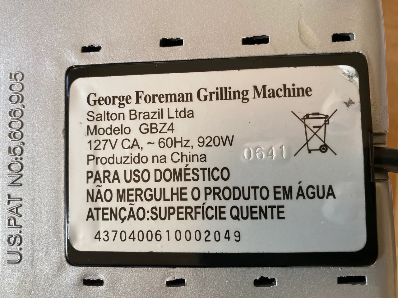 George Foreman Grill (Ótimo Estado)