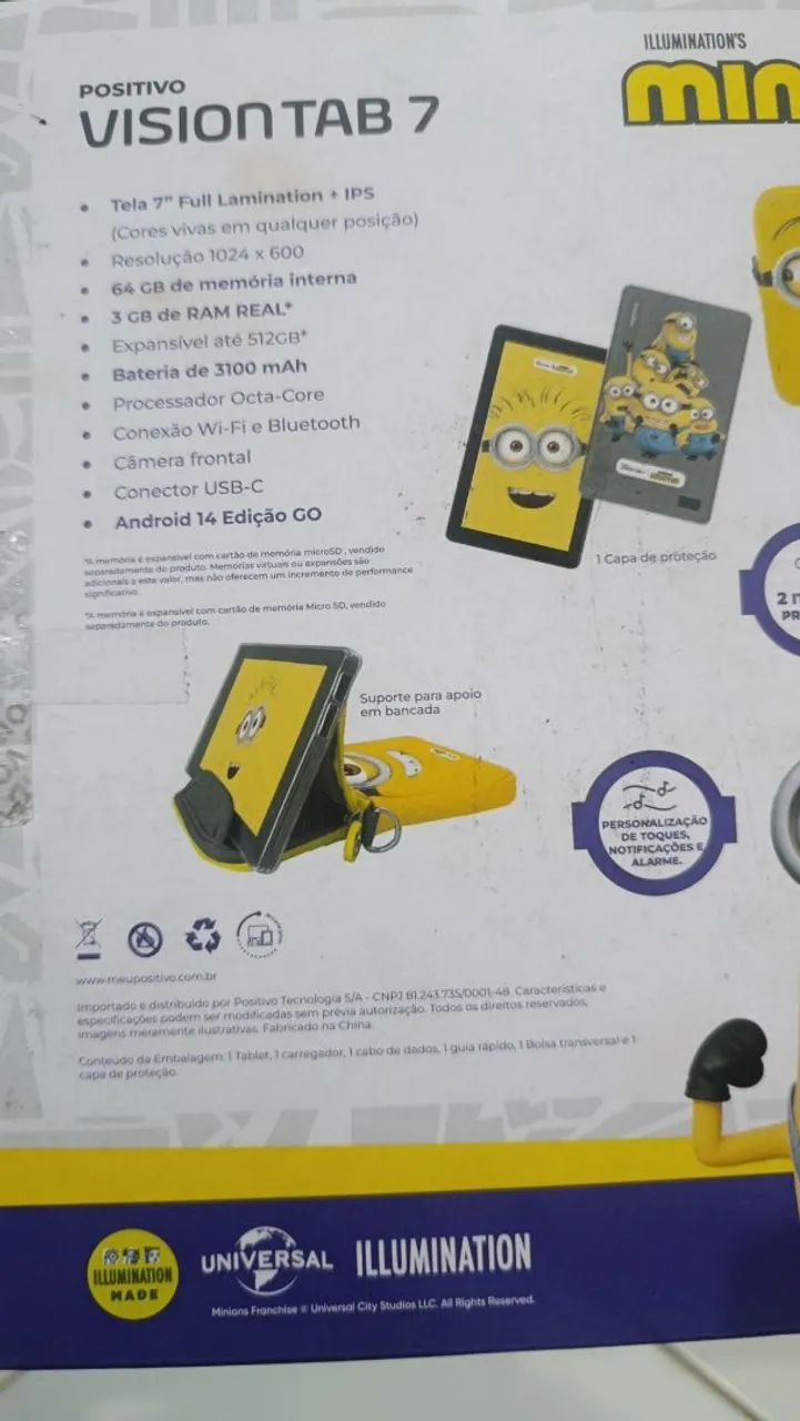 Tablet Vision 7 positivo Minions ( novo) - Foto 3