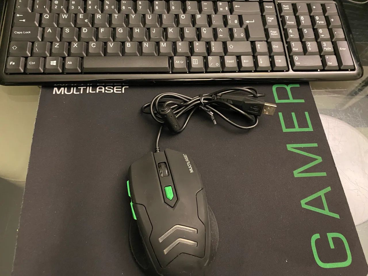  Mouse Gamer 3200 dpi Multilaser MO273 + mousepad + Teclado - Foto 2