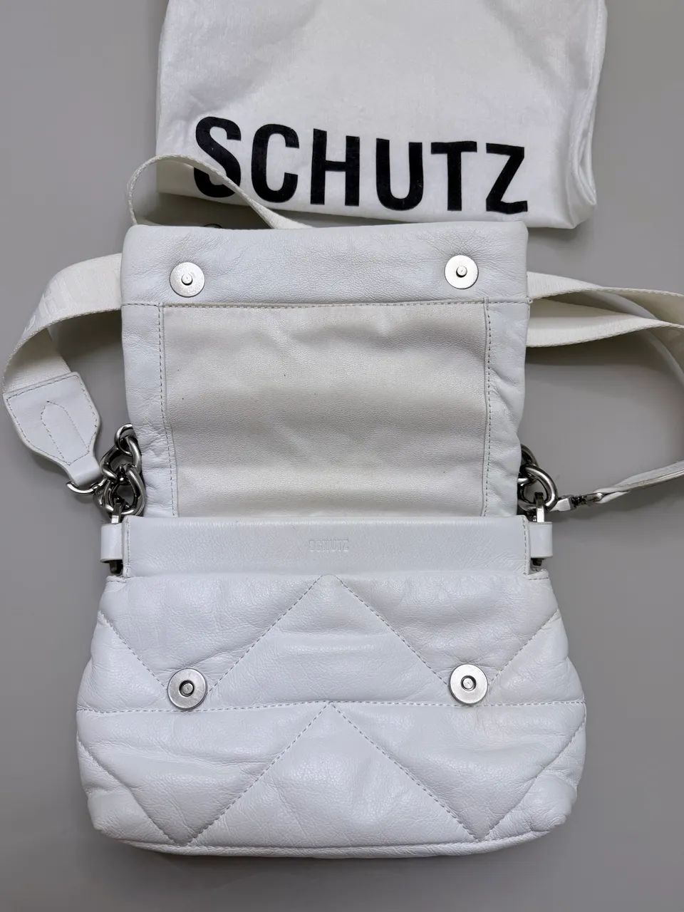 Bolsa Schutz Bárbara Branca - Foto 3