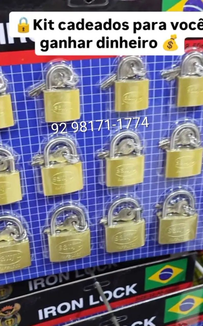 Kit cadeados + entrega grátis 