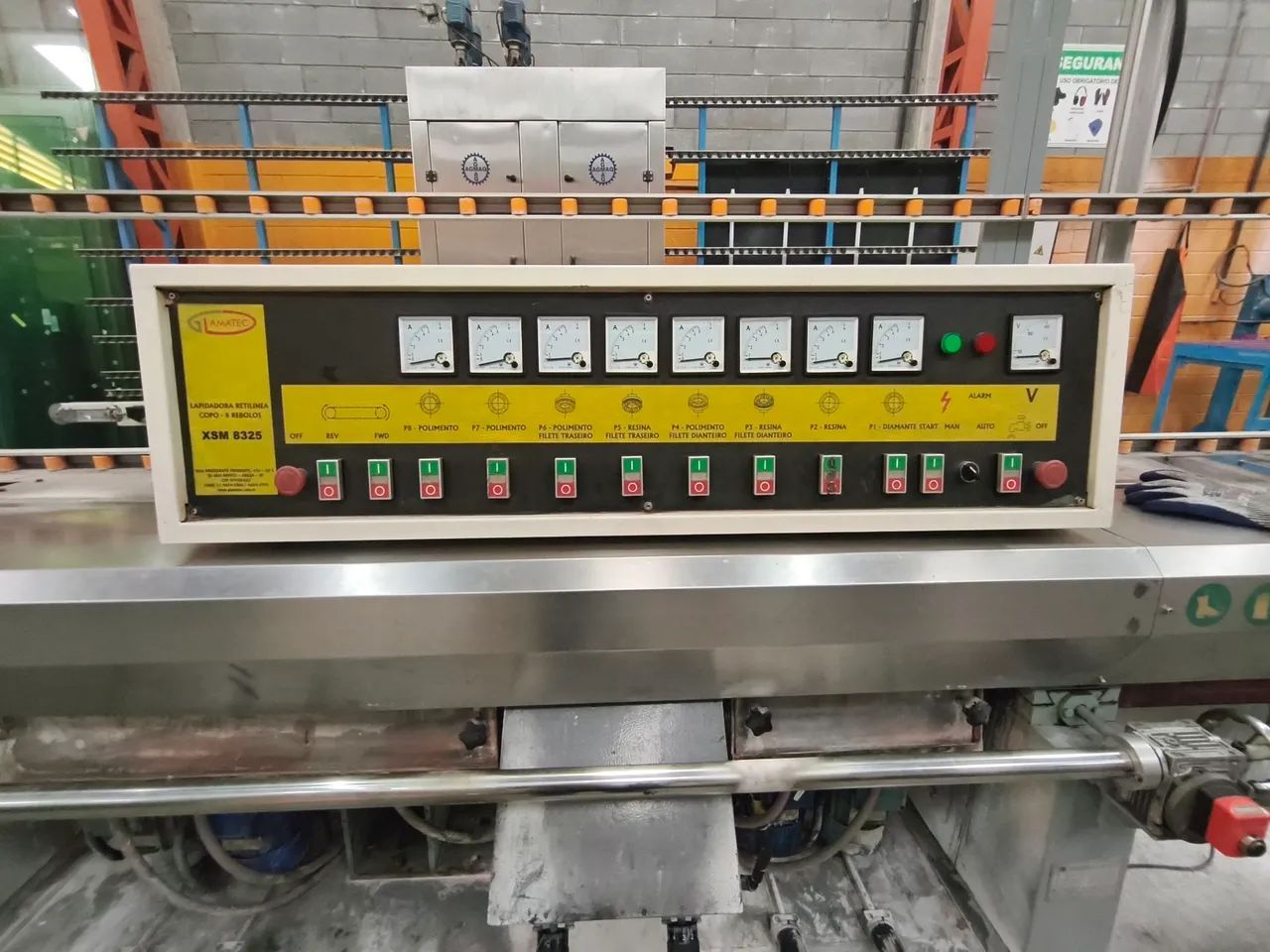 Lapidadora de vidro copo 8 rebolos