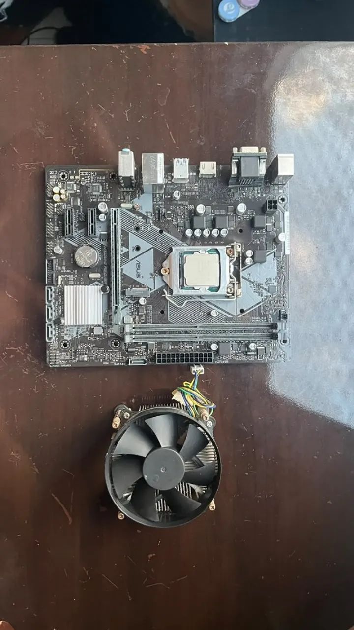 I5-8400 (PROCESSADOR) + COOLER + H310M-E (PLACA MÃE) 