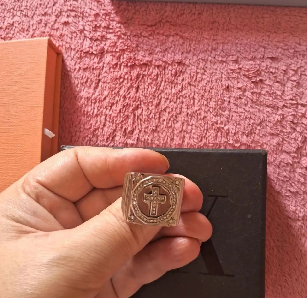Anel em Aço com Zircônias Brancas  - Foto 2