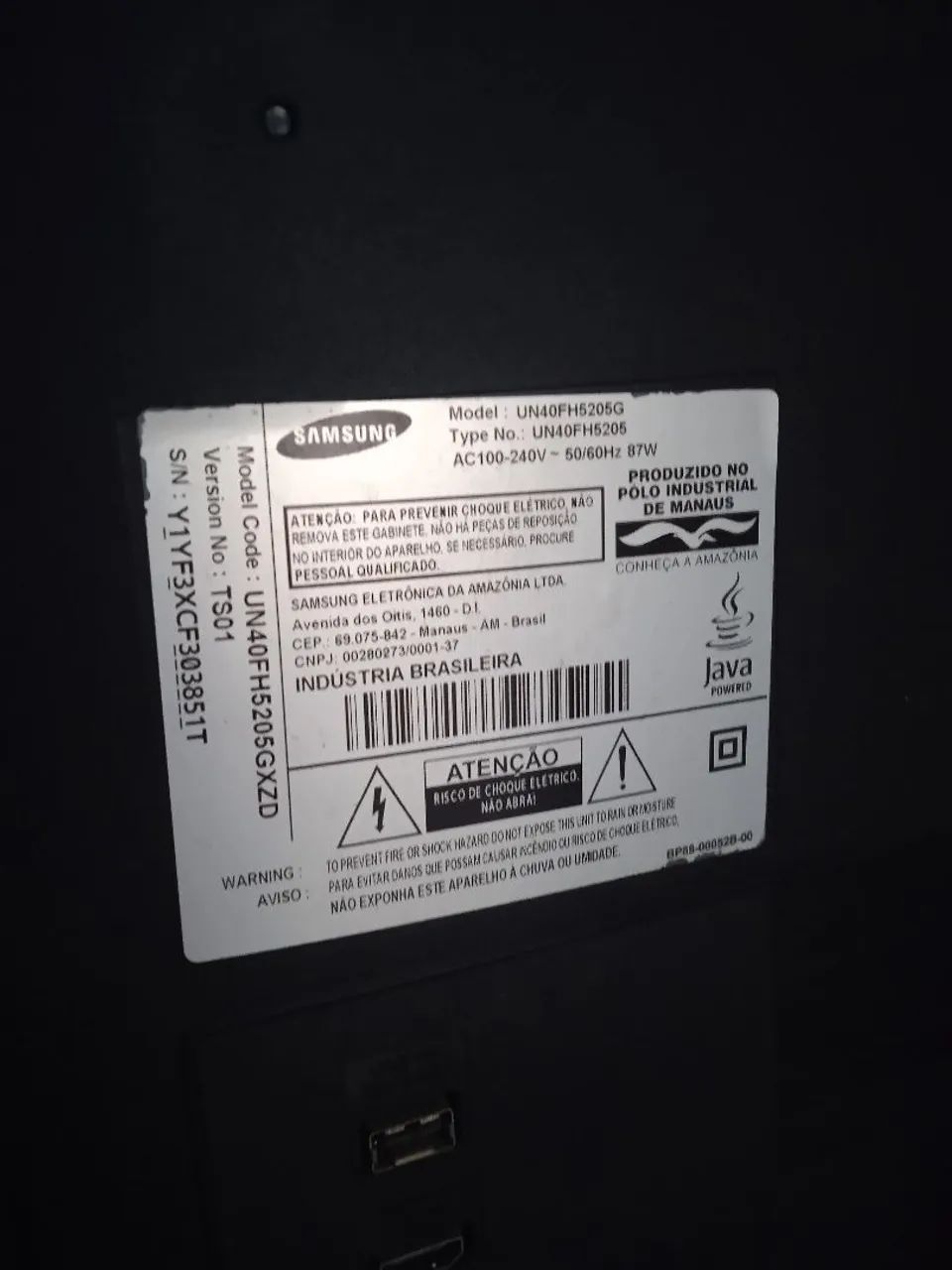 TV Samsung para peças  - Foto 2