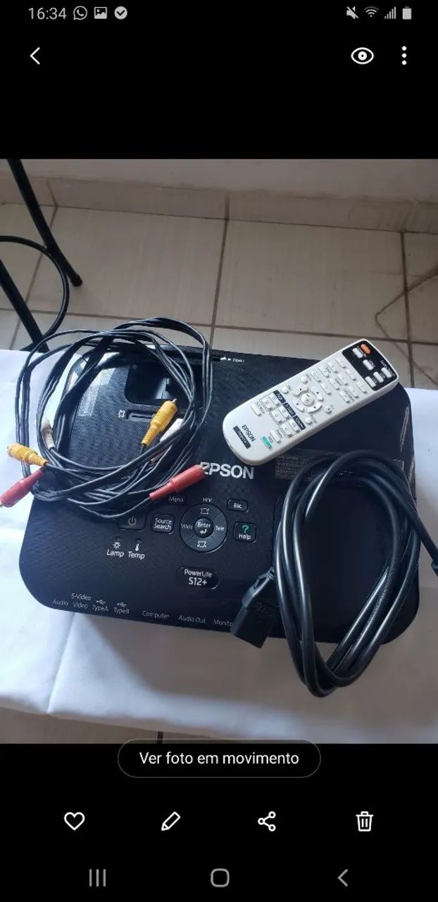 Projetor  EPSON s12+   completo 