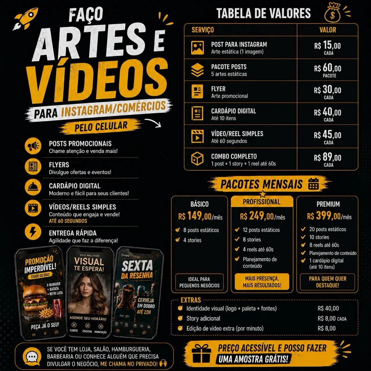 ? Faço artes e vídeos para Instagram/comércios - Foto 2