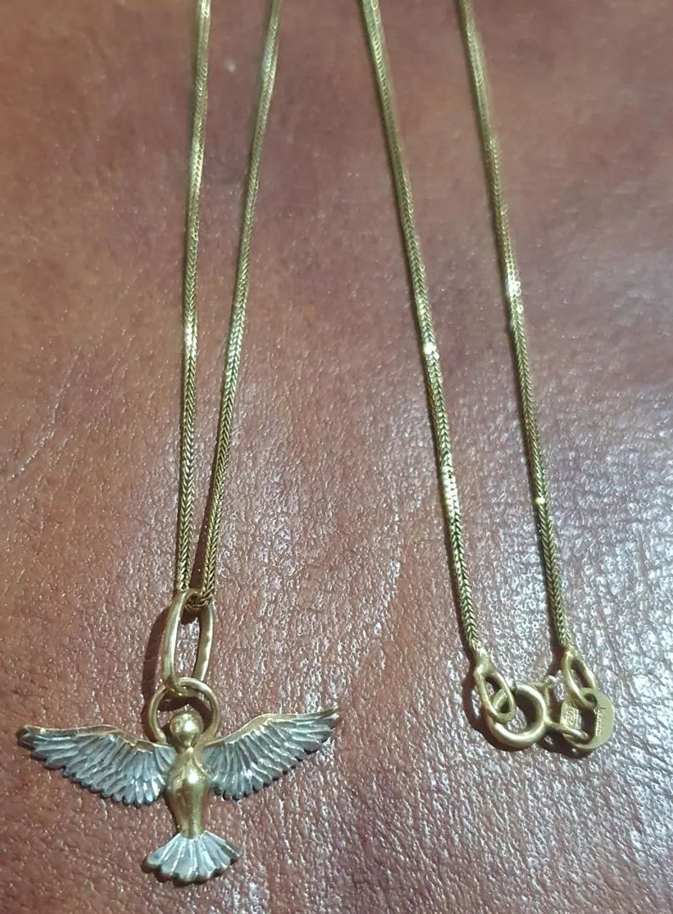 Cordão em ouro 18k com pingente espírito santo  - Foto 2