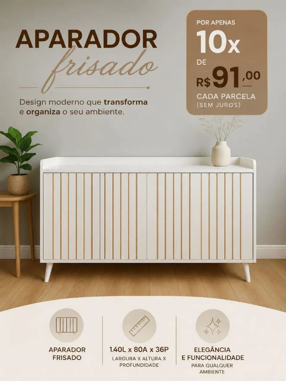 Aparador em mdf 