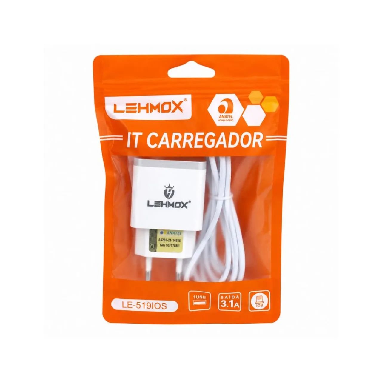 Carregador iPhone lehmox fonte mais cabo