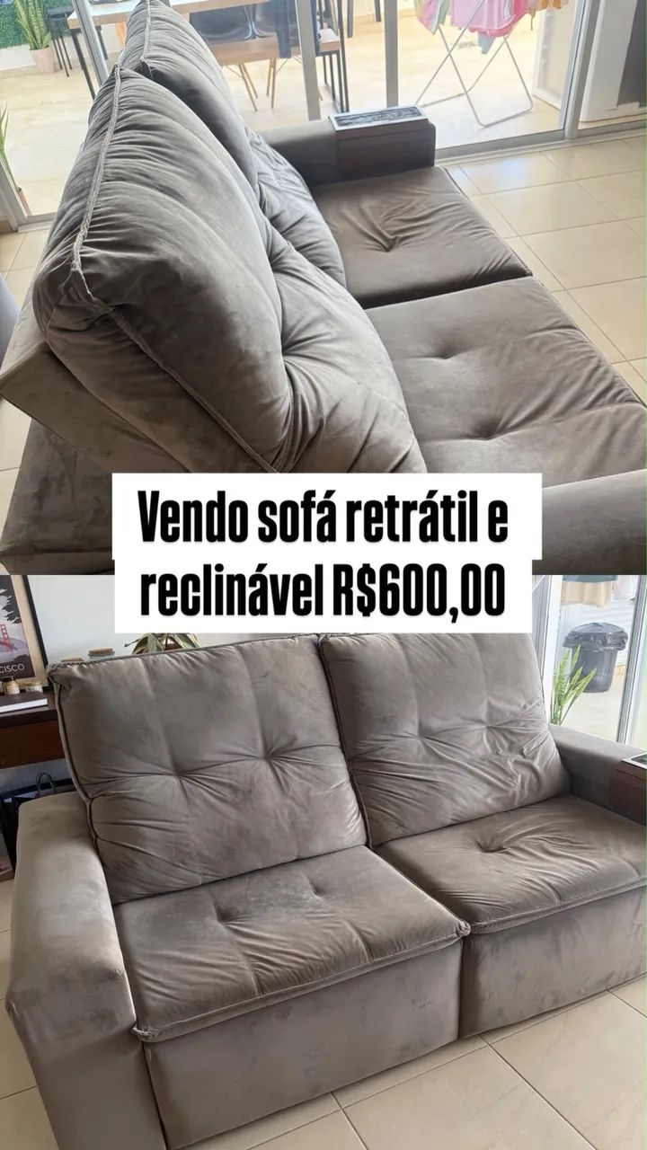 Vendo sofá retrátil e reclinável 