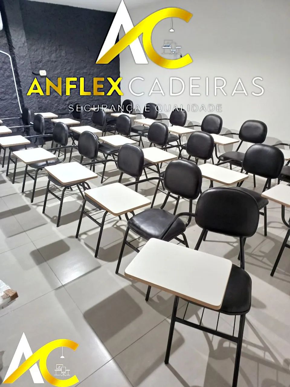Cadeira universitária estofada com prancheta para Curso, Escolas, reforço e auto escola  - Foto 4
