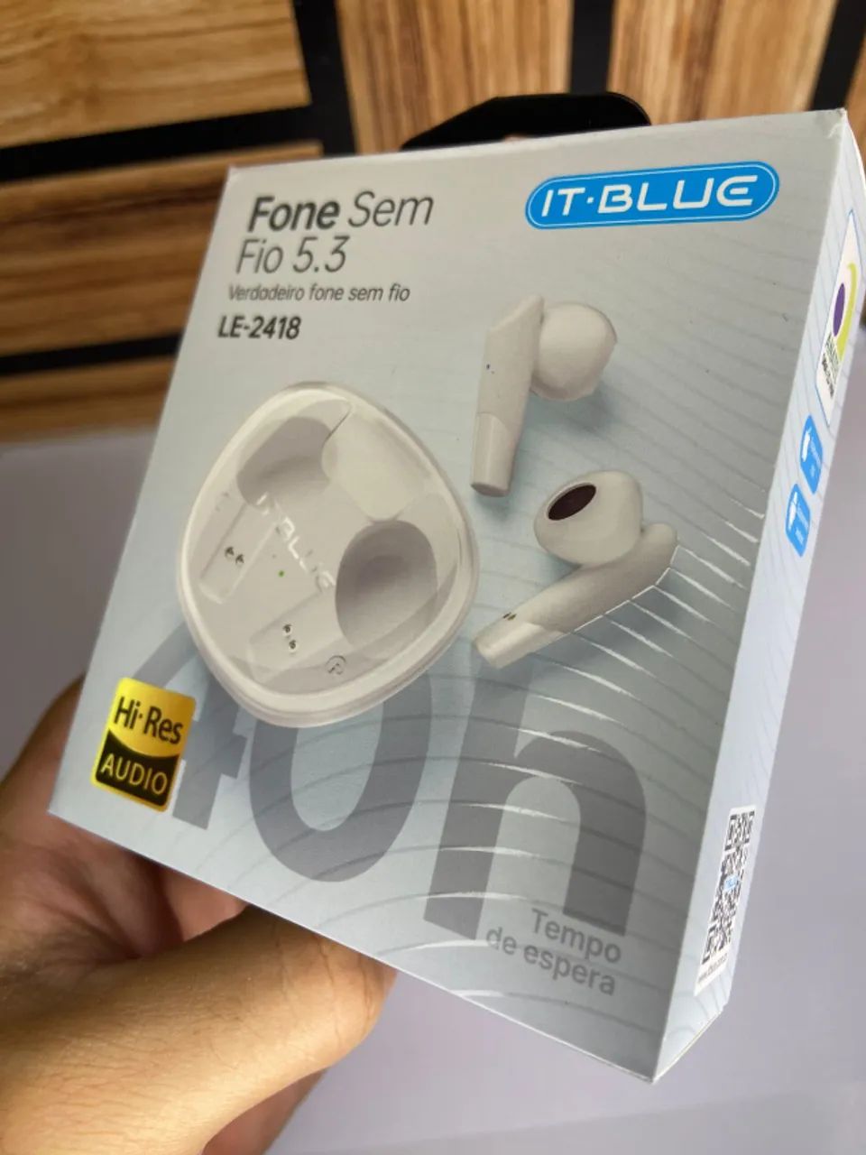 Fone de ouvido Bluetooth Wireless 5.3 - It Blue LE-2418 Branco