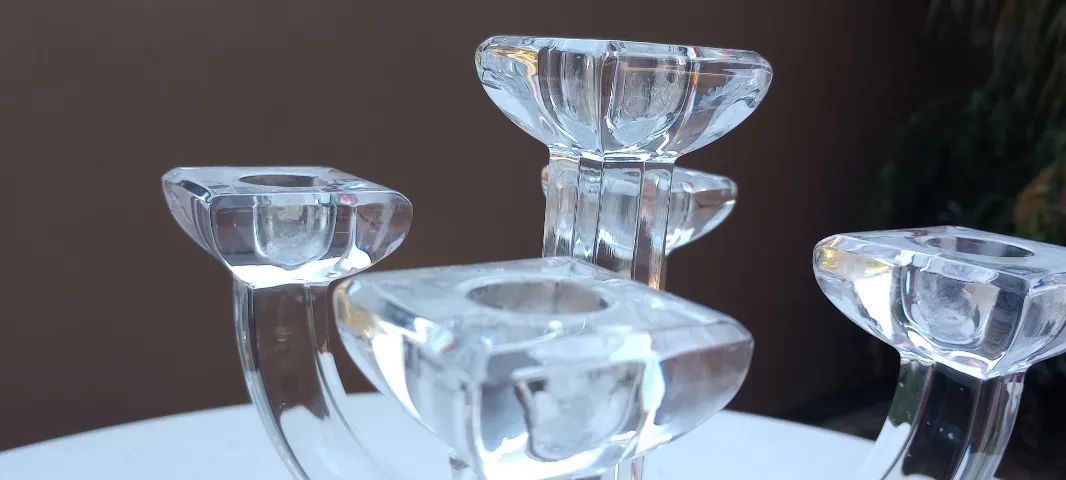 candelabro castiçal de 5 braços da renomada marca villeroy & boch - Foto 5