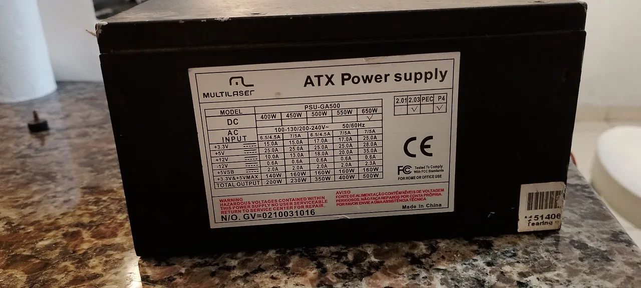 Fonte ATX 650w Multilaser