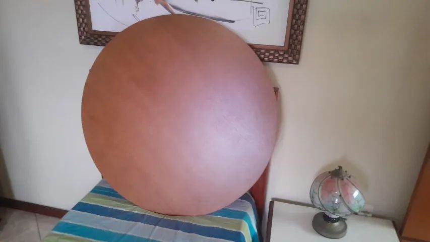 Tampão de mesa (curupixá) com vidro - Foto 3