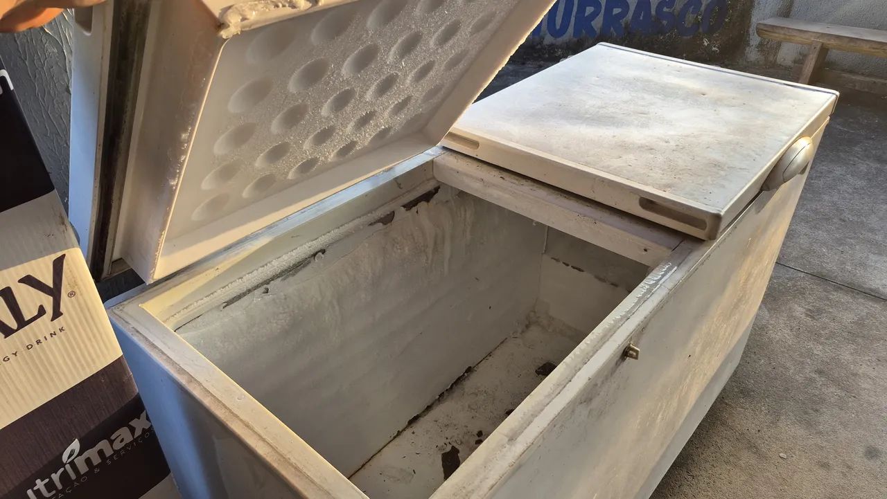 freezer horizontal branco de duas tampas 439L - Foto 3