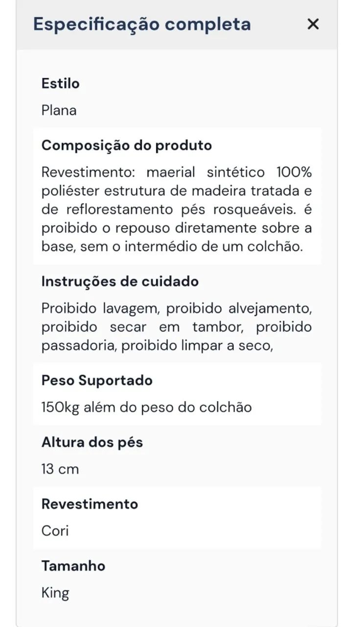BASE DE CAMA KING SOMMIER CORI - ORTOBOM - Foto 2