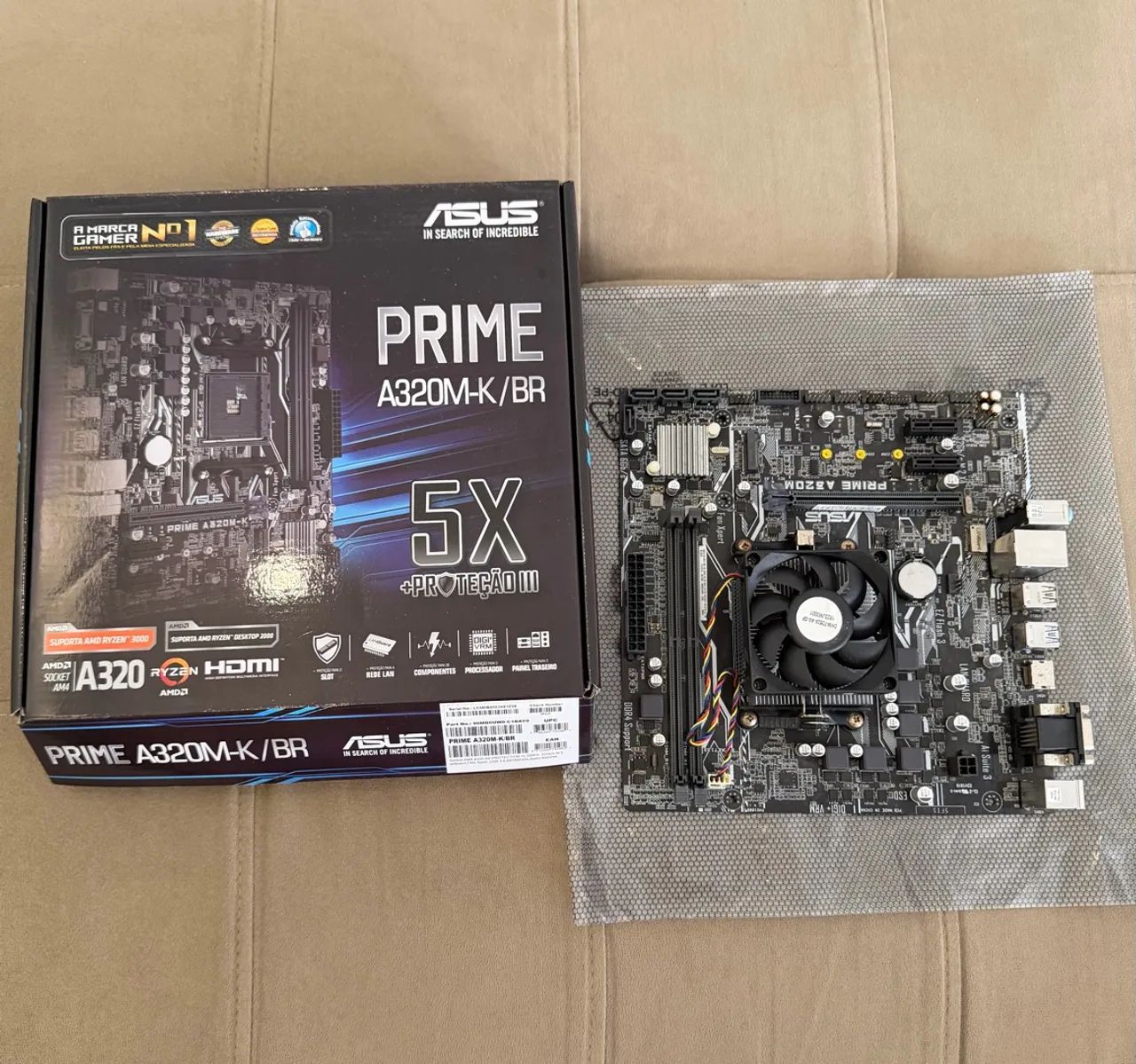 Kit ASUS A320M K + AMD Athlon 3000G - AM4 - Testado e funcionando - Foto 2