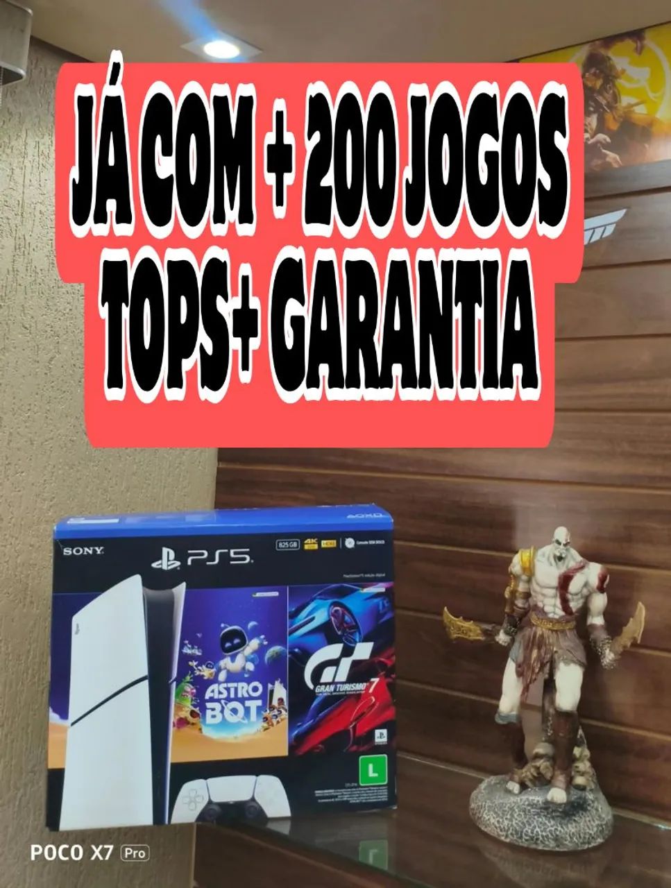 PS5 slim + garantia, e avalio trocas 