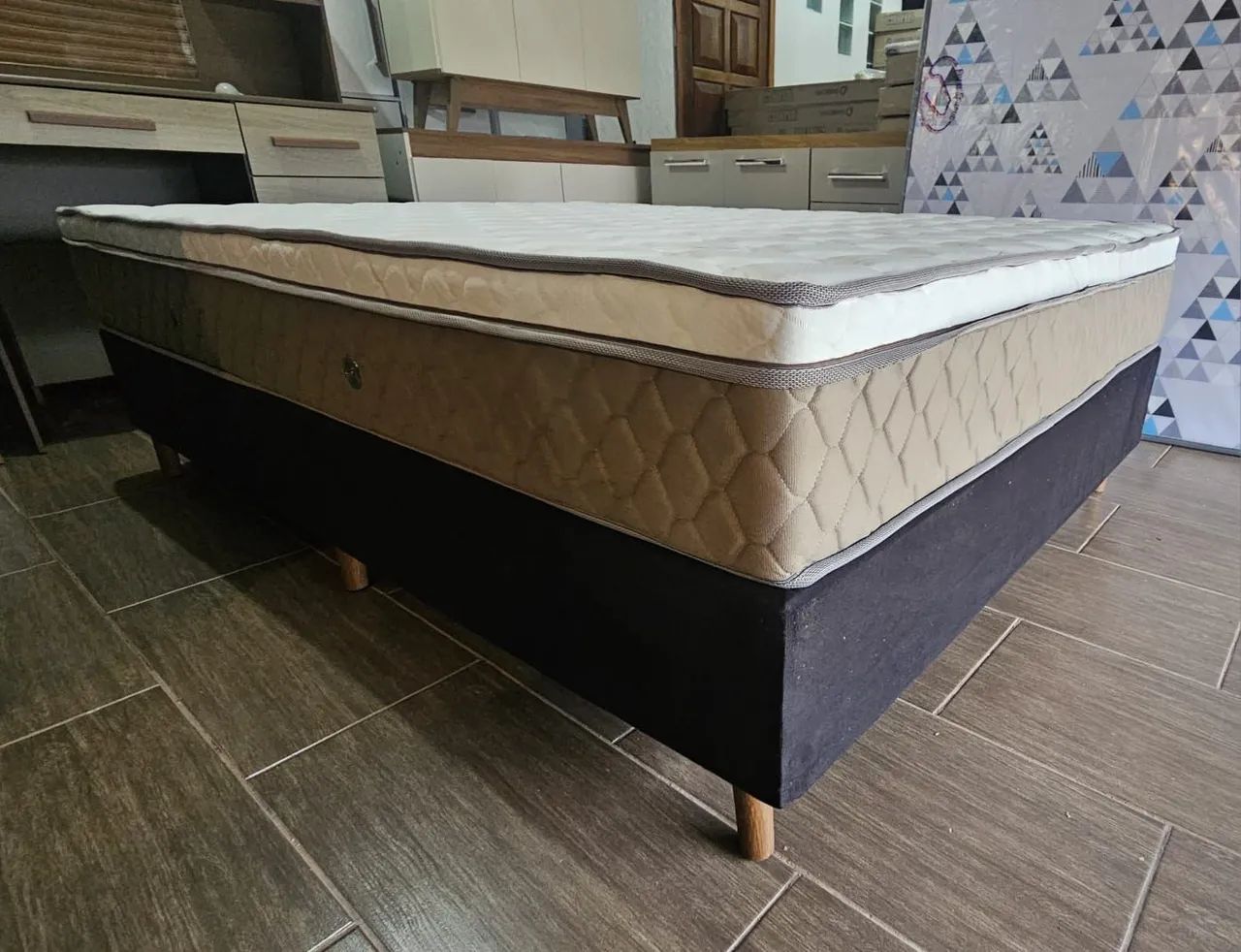CAMA BOX CASAL MOLAS ENSACADAS - NOVA / ENTREGAMOS  - Foto 4