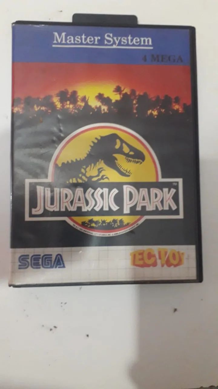 Jurassic Park Original com Caixa Master System