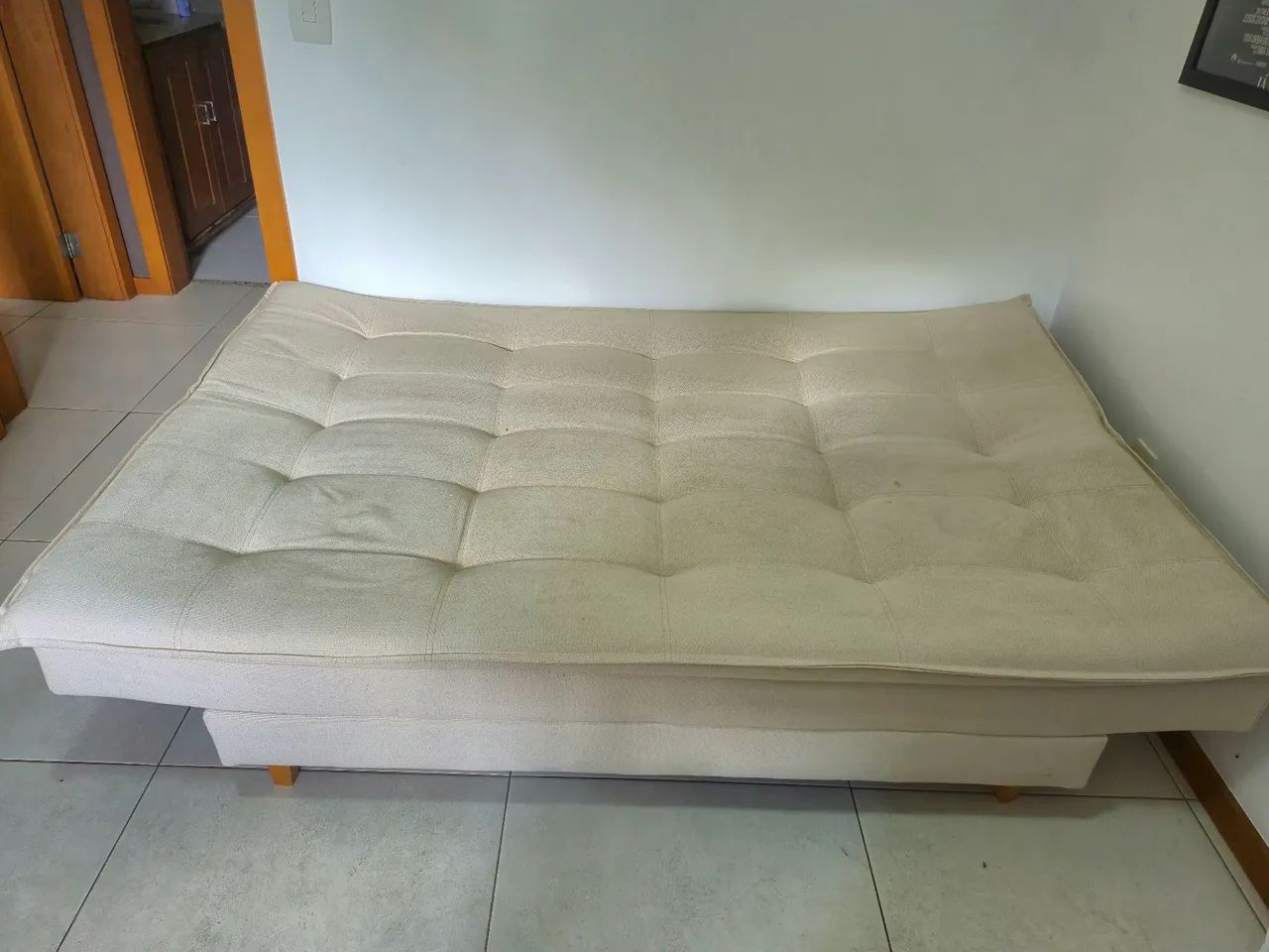 Sofá Cama 3 Lugares Linho  Parcelo65163269314050123
