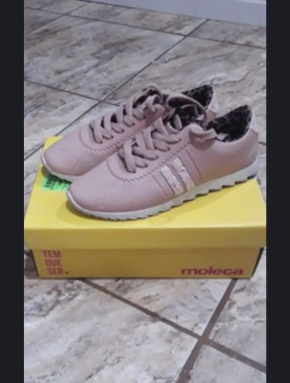 Tenis Moleca rosa n. 36 semi novo - Foto 5