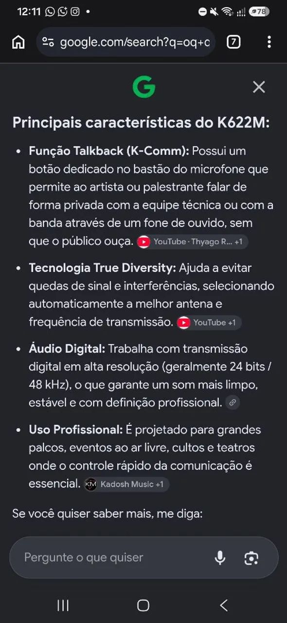 Microfone kadosh k622m  - Foto 2