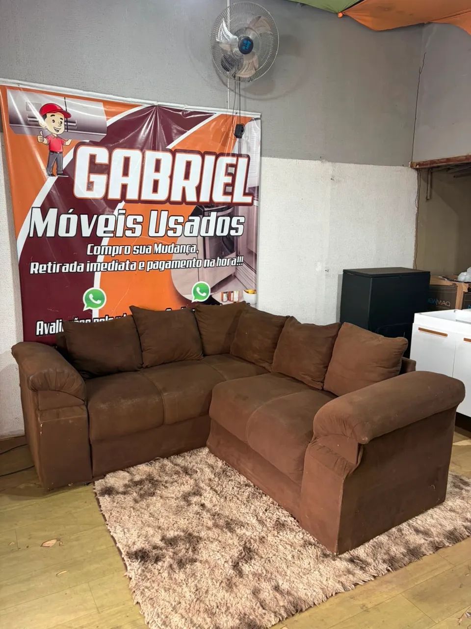 Sofá de canto sued (entrego) - Foto 3