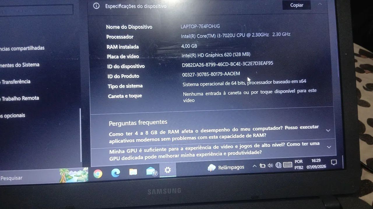 Vende-se notebook Samsung  - Foto 2
