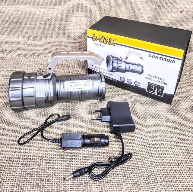 Lanterna Holofote Led T6 Recarregável - B-Max - Foto 3