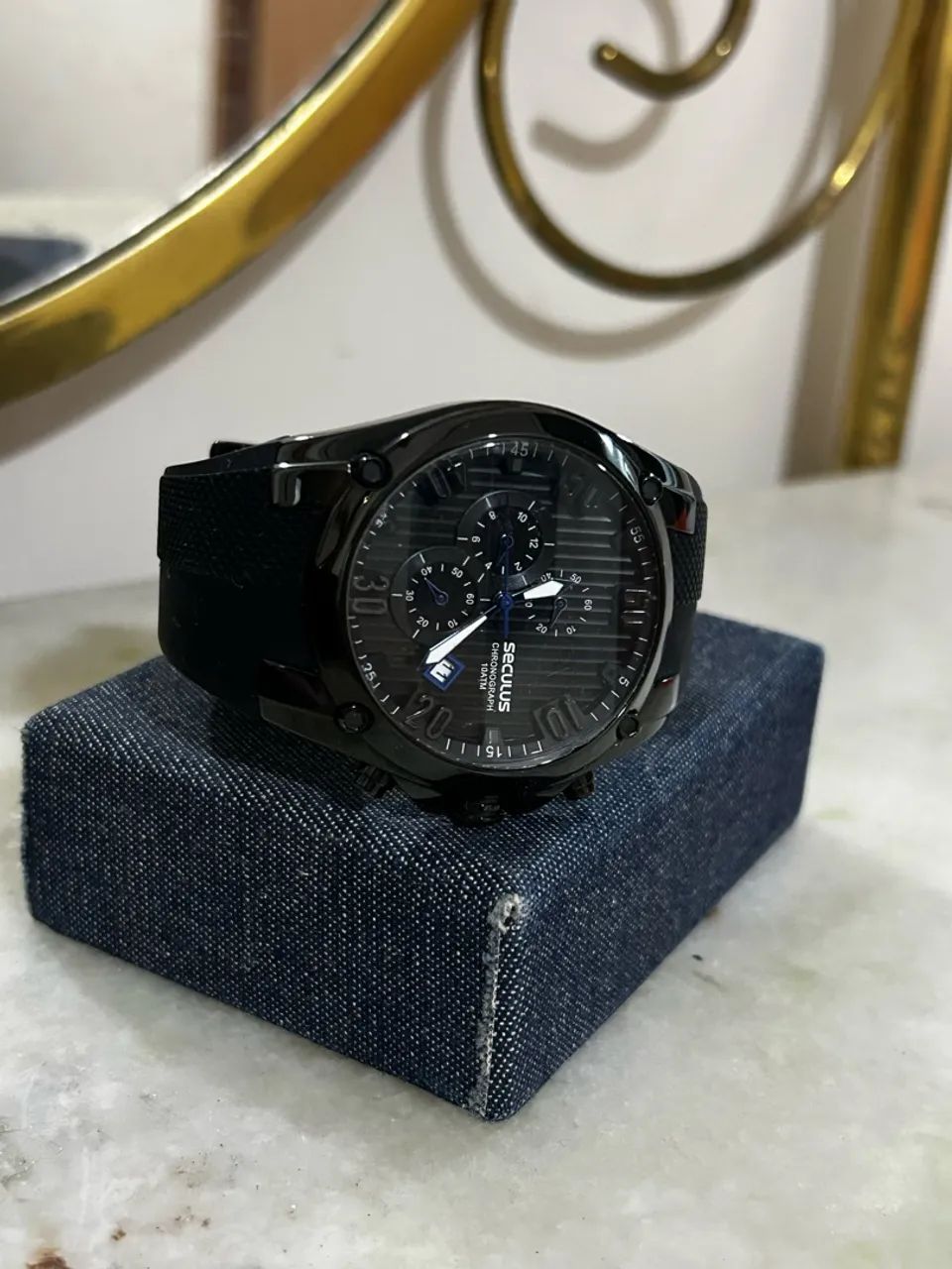 Relógio Seculus Masculino Cronógrafo - Preto