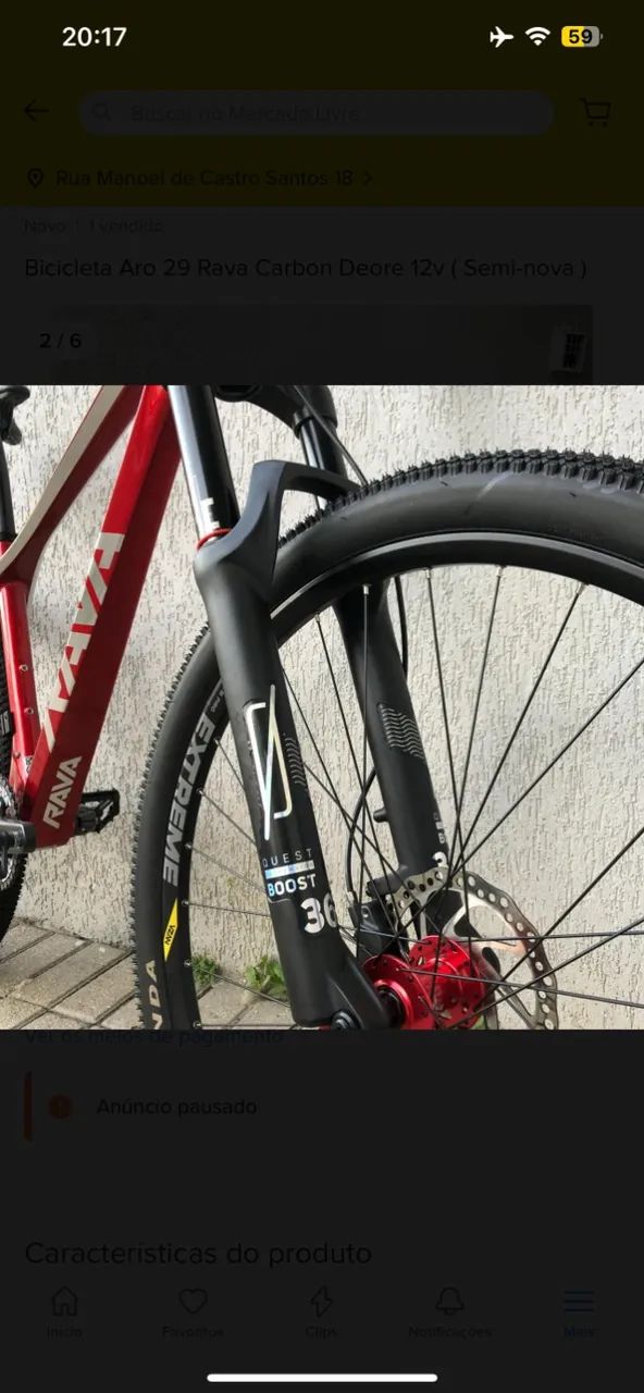 Bicicleta aro 29 quadro carbono - Foto 4