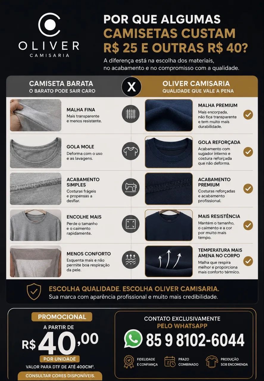 Camisas premium - Estampas DTF personalizadas - Foto 3