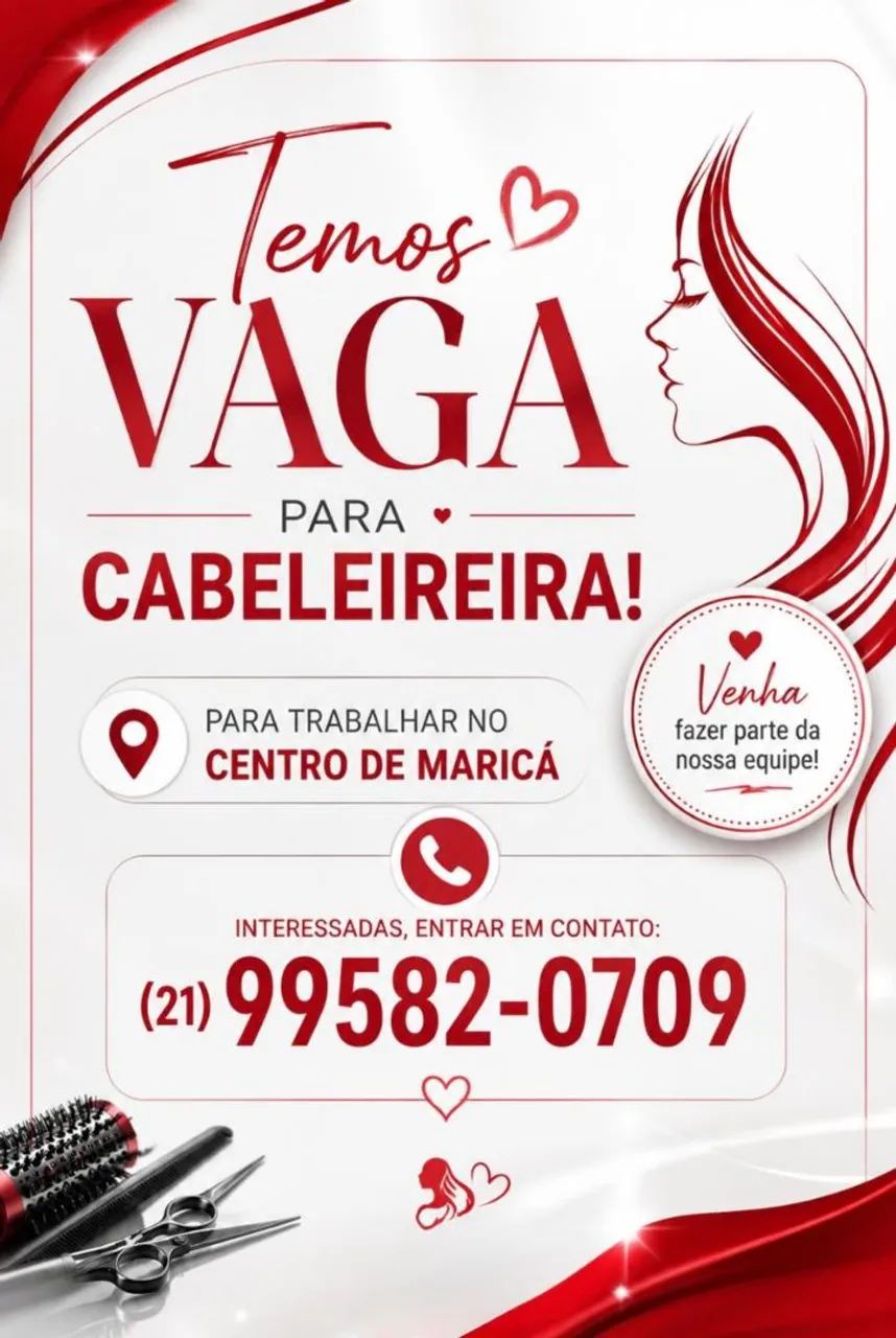 Precisamos de  cabeleireira