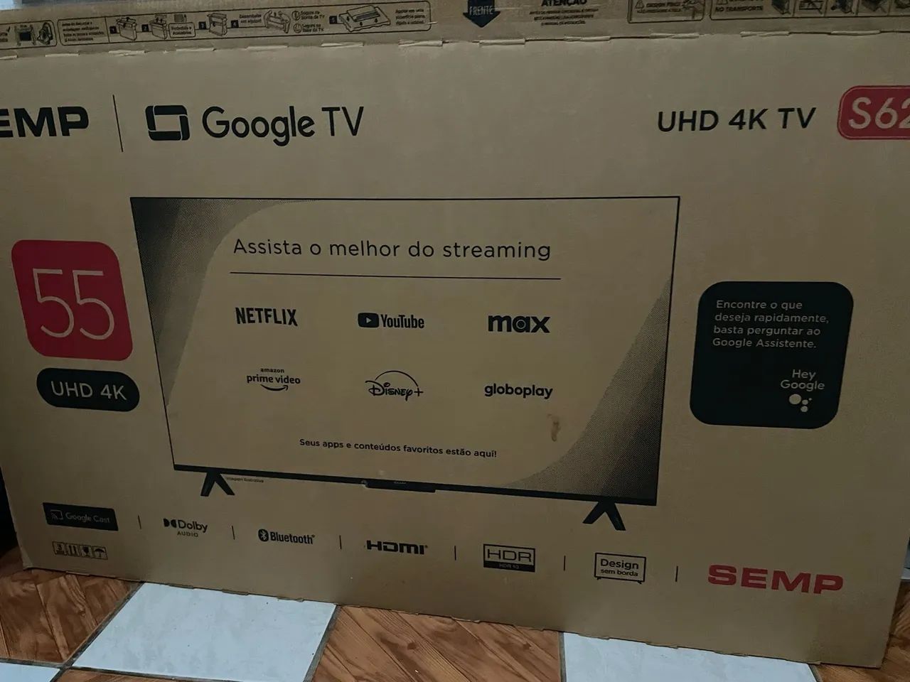 TV 55 polegadas 4K - Android e comando de voz, aceito propostas dentro do valor anunciado. - Foto 5