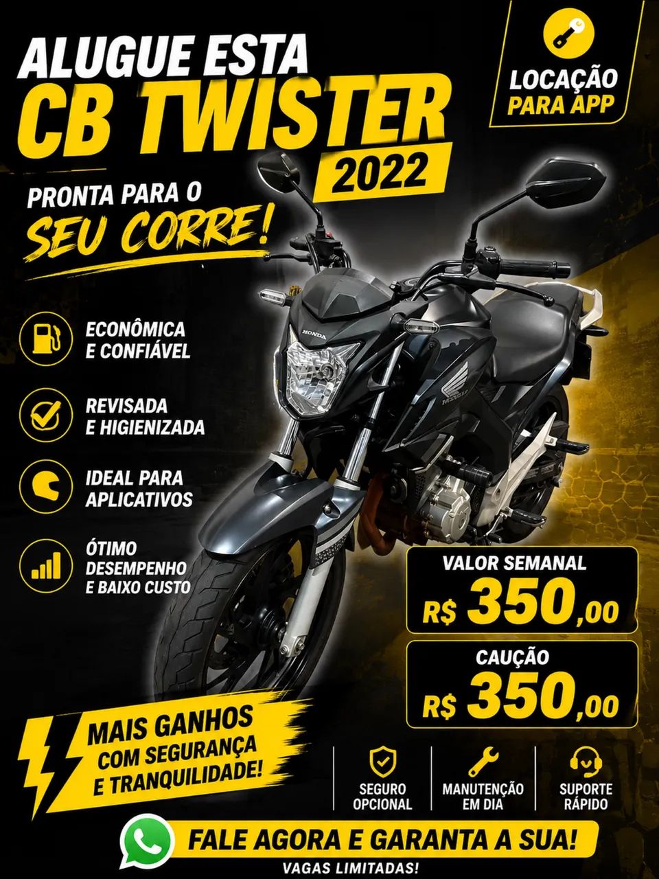 Locação de moto para APP