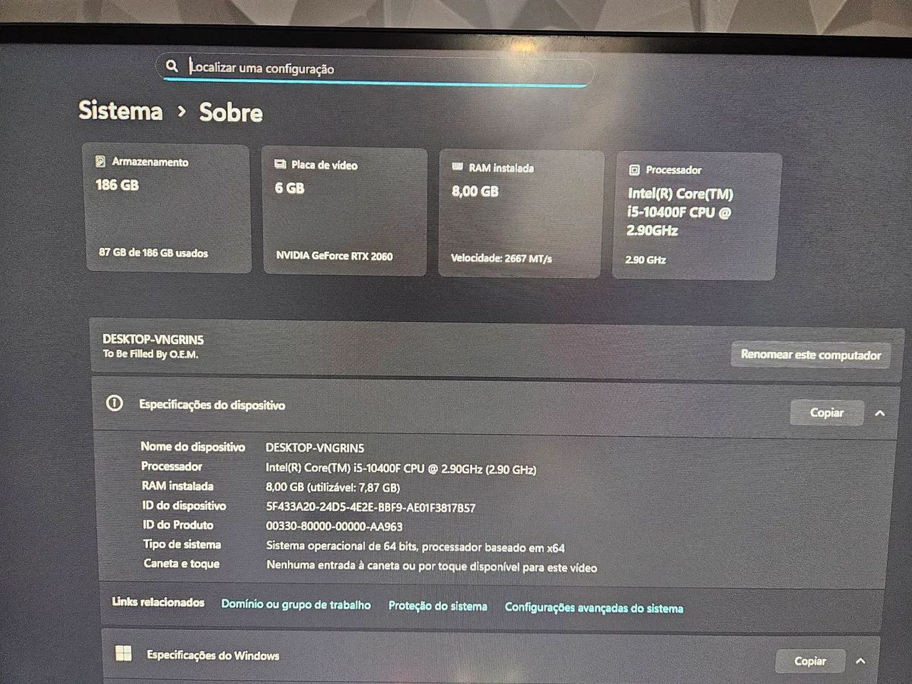 PC Gamer i5 10400F | RTX2060 240hz  - Foto 5