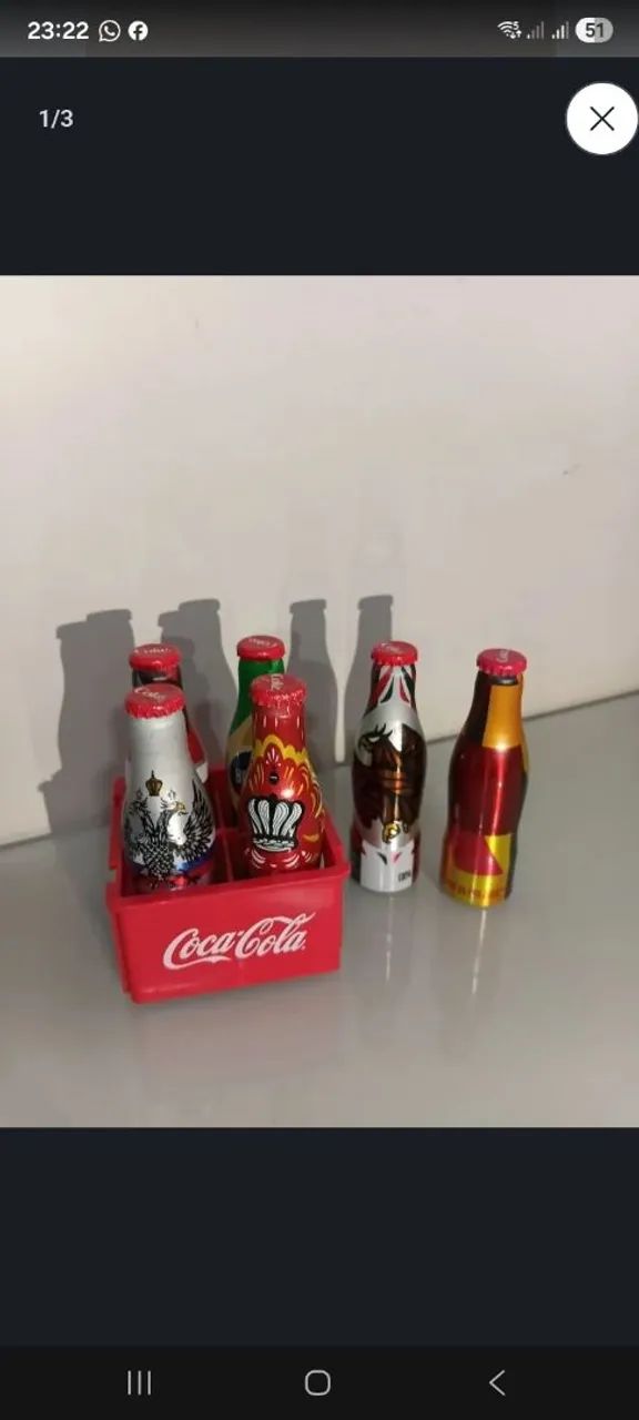 Lote de Mini Garrafinhas da Coca Cola
