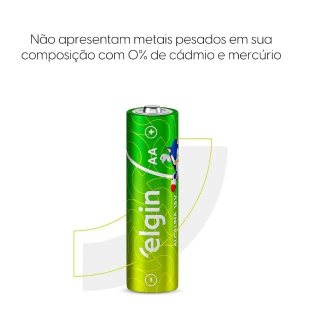 Kit 4 Pilhas AA Alcalinas Elgin - Foto 3